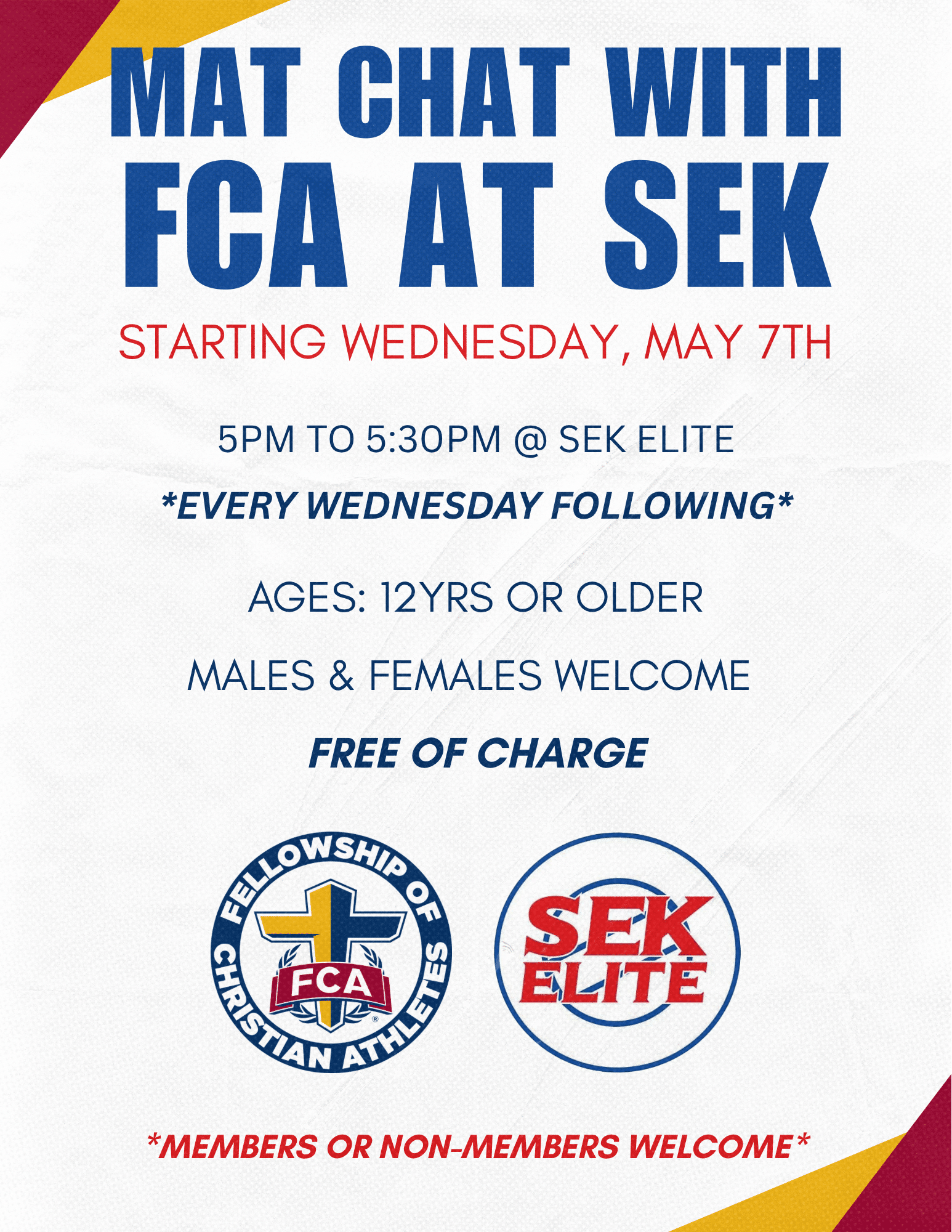 SEK Elite Mat Chat With FCA